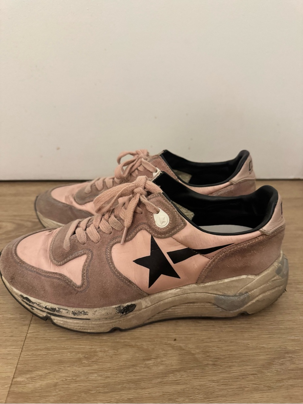 Golden Goose Pink Running Sneakers